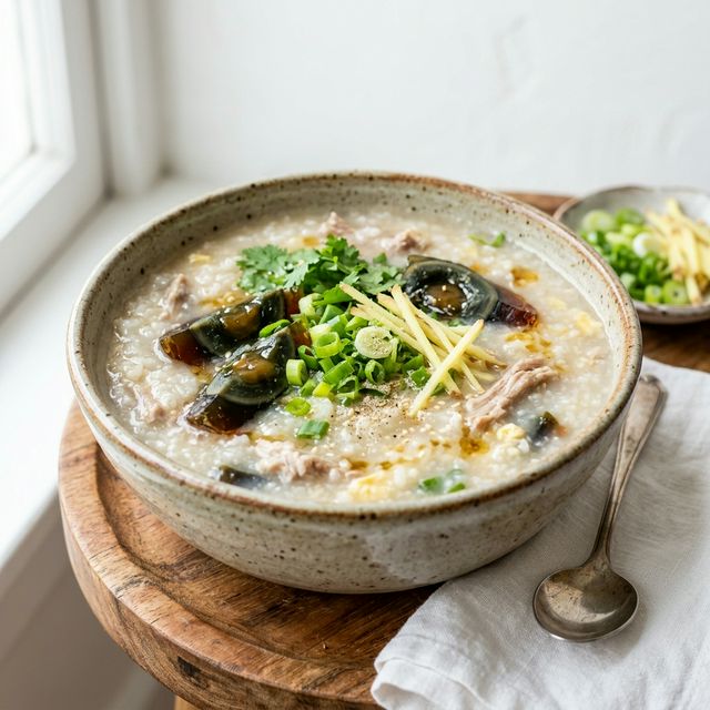 Century egg congee