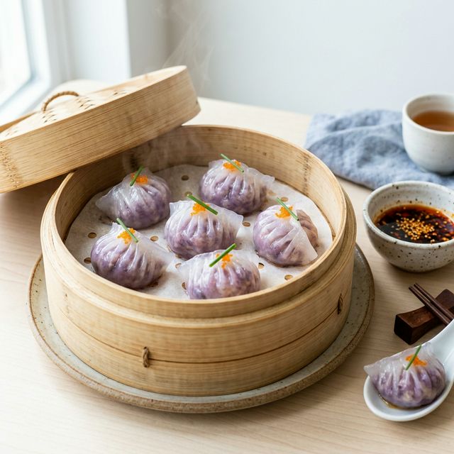 Crystal taro dumplings