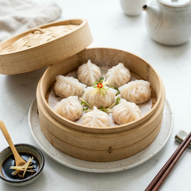 Steamed fish maw dumpling