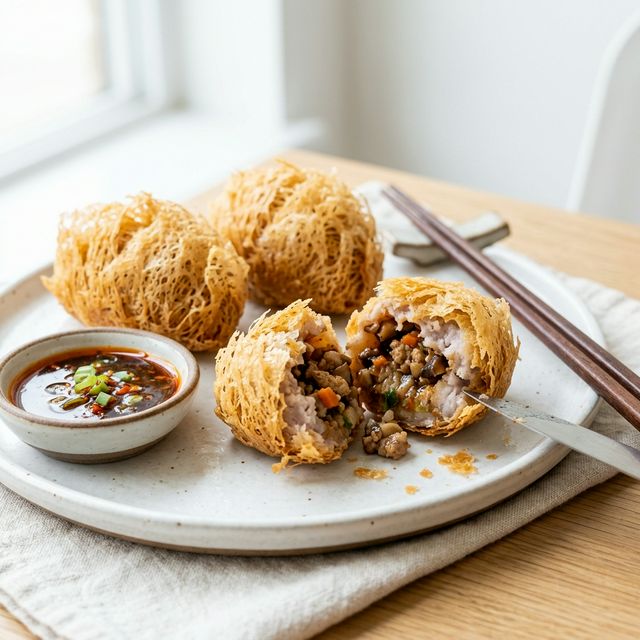 Fried taro puffs